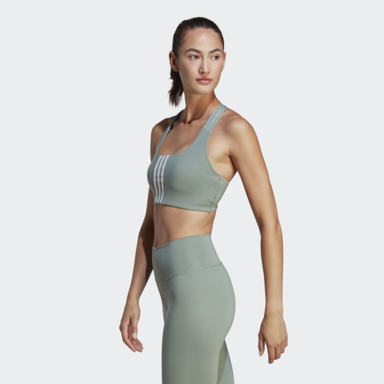 Sutiã De Treinamento De Suporte Médio Adidas Powerimpact Moda Branca