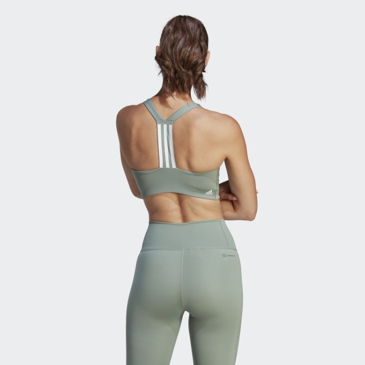 Sutiã De Treinamento De Suporte Médio Adidas Powerimpact Moda Branca