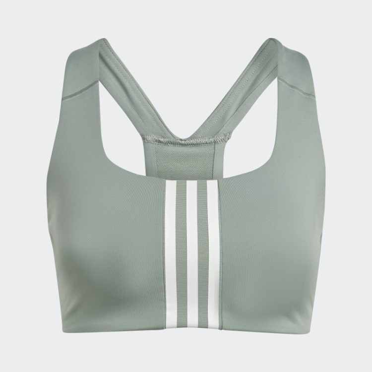 Sutiã De Treinamento De Suporte Médio Adidas Powerimpact Moda Branca