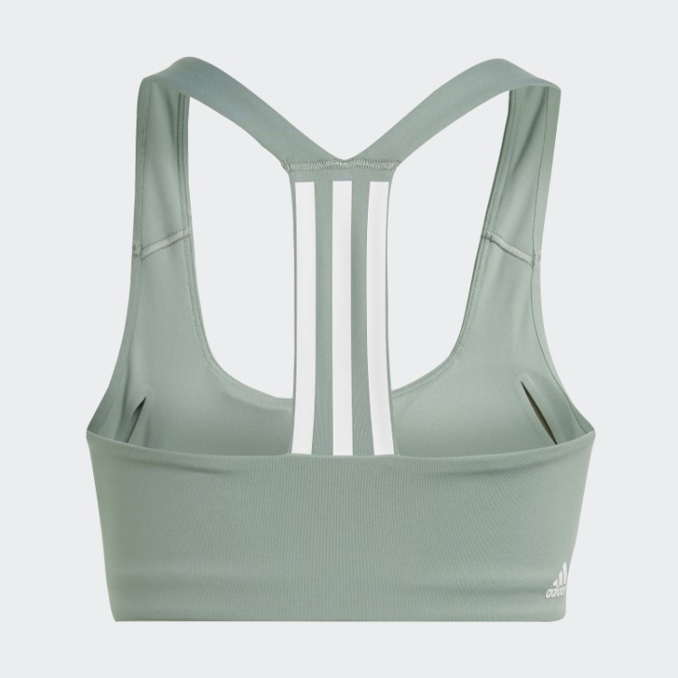 Sutiã De Treinamento De Suporte Médio Adidas Powerimpact Moda Branca