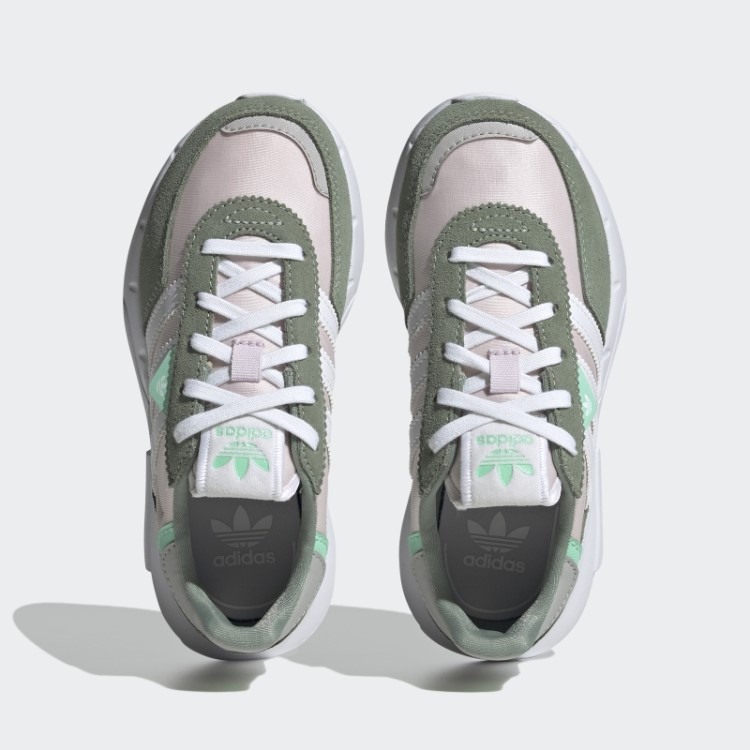Elegantes Sapatos Adidas Retropy F2 Verdes Prateados