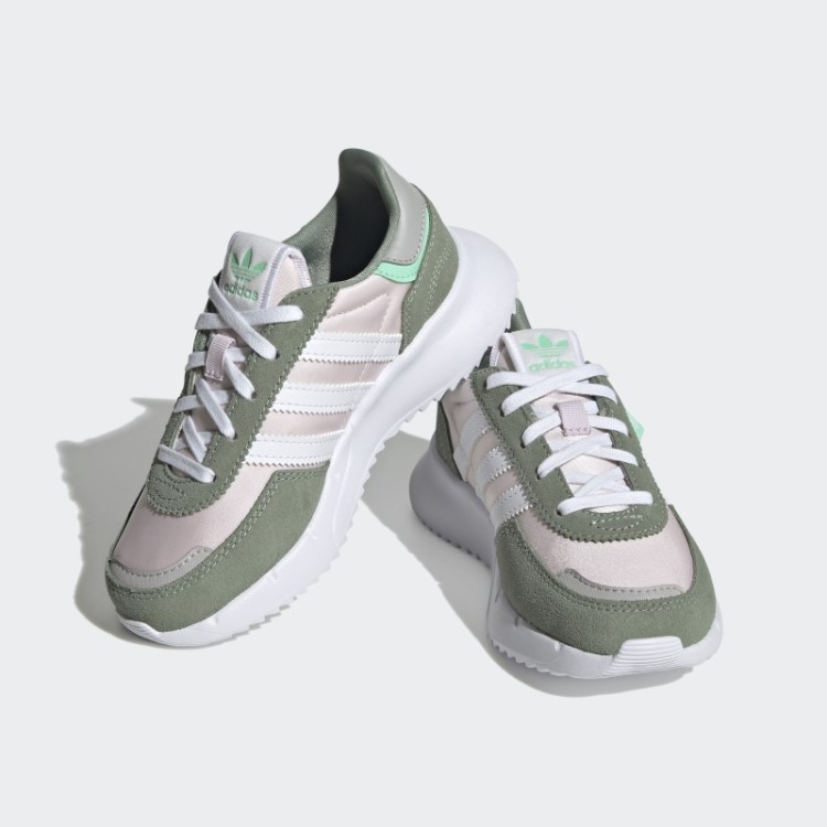 Elegantes Sapatos Adidas Retropy F2 Verdes Prateados