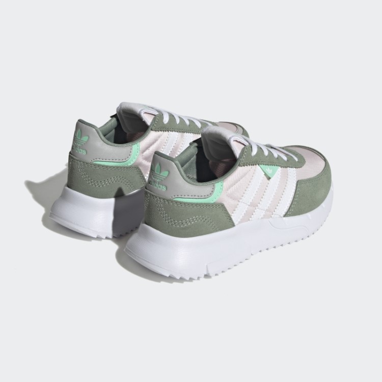 Elegantes Sapatos Adidas Retropy F2 Verdes Prateados