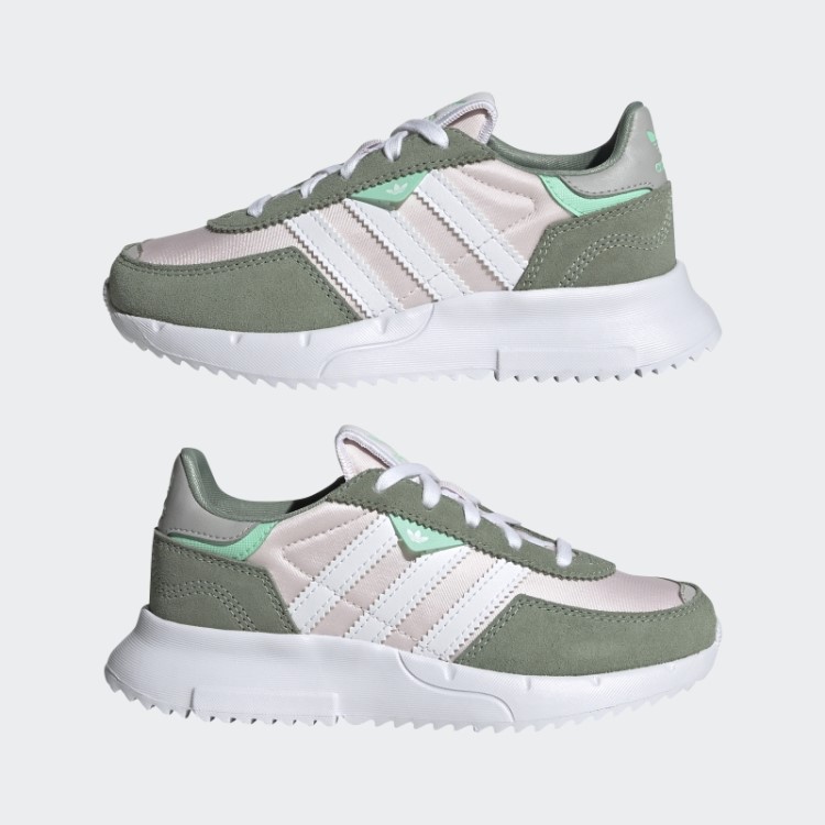 Elegantes Sapatos Adidas Retropy F2 Verdes Prateados