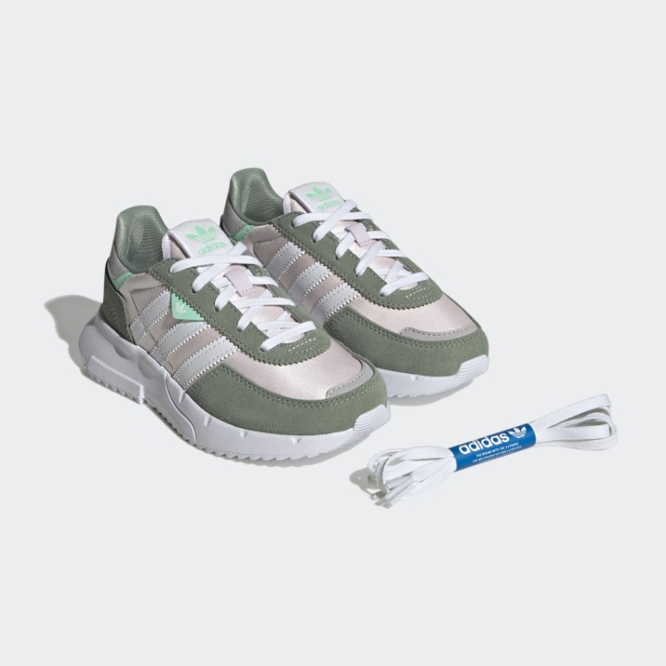Elegantes Sapatos Adidas Retropy F2 Verdes Prateados