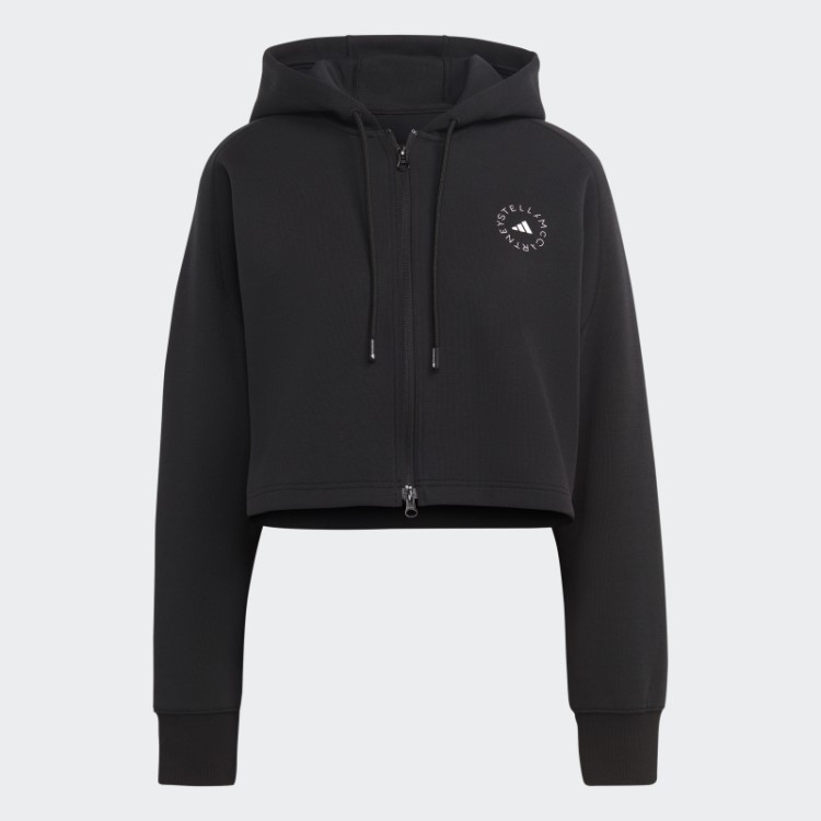 Moletom Cropped Preto Fashion Adidas By Stella Mccartney