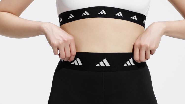 Leggings Curtas De 3 Polegadas Pretas Techfit Adidas