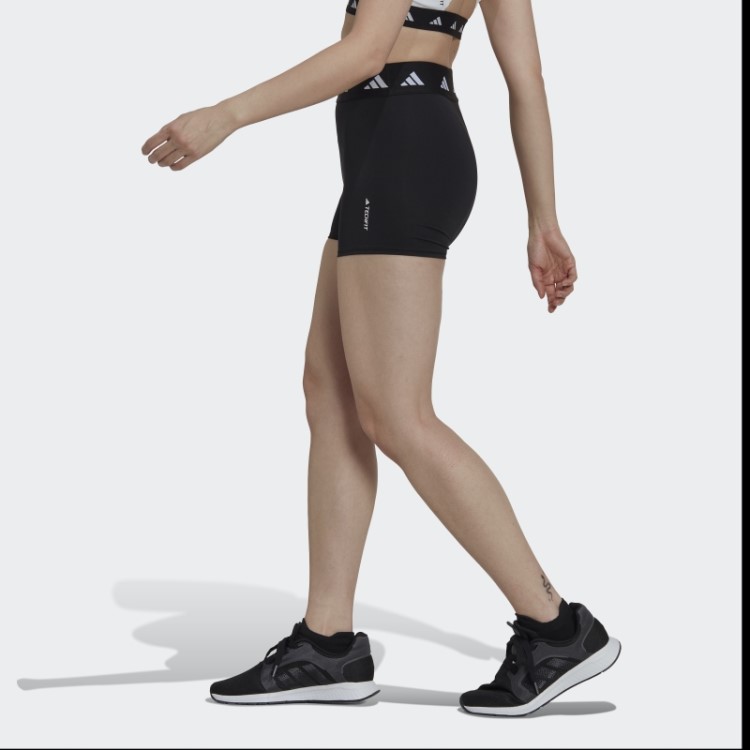 Leggings Curtas De 3 Polegadas Pretas Techfit Adidas