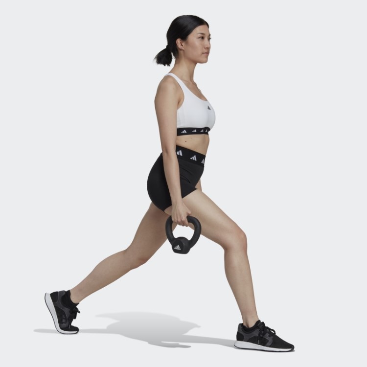 Leggings Curtas De 3 Polegadas Pretas Techfit Adidas