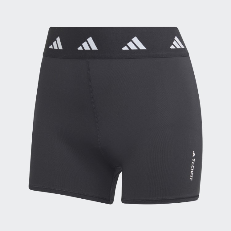 Leggings Curtas De 3 Polegadas Pretas Techfit Adidas