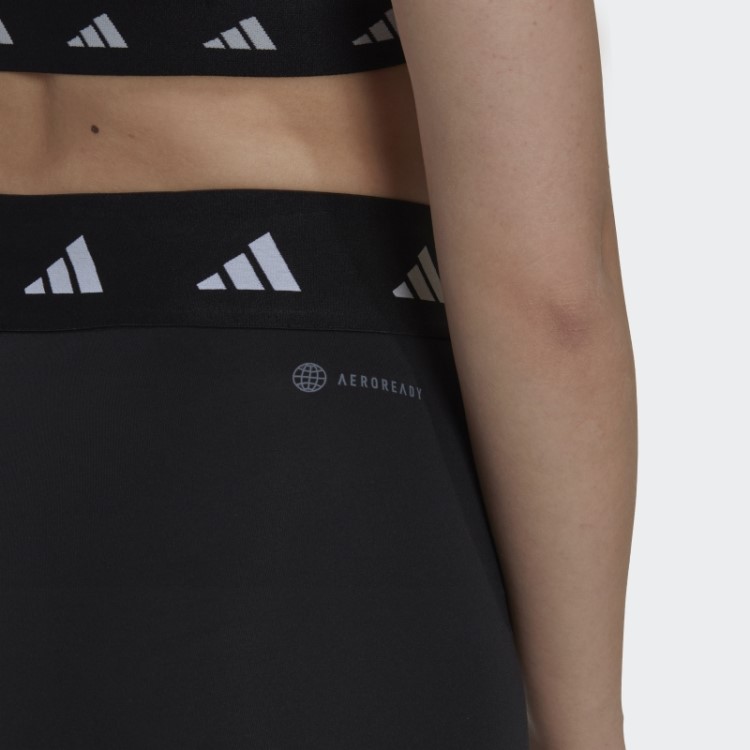 Leggings Curtas De 3 Polegadas Pretas Techfit Adidas
