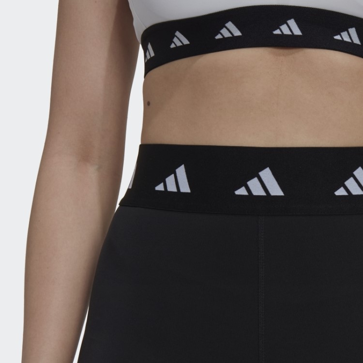 Leggings Curtas De 3 Polegadas Pretas Techfit Adidas