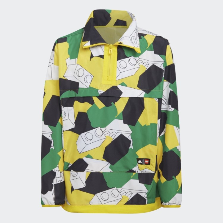 Blusão Branco Adidas X Classic Lego Com Meio Zíper Quente