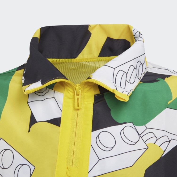 Blusão Branco Adidas X Classic Lego Com Meio Zíper Quente