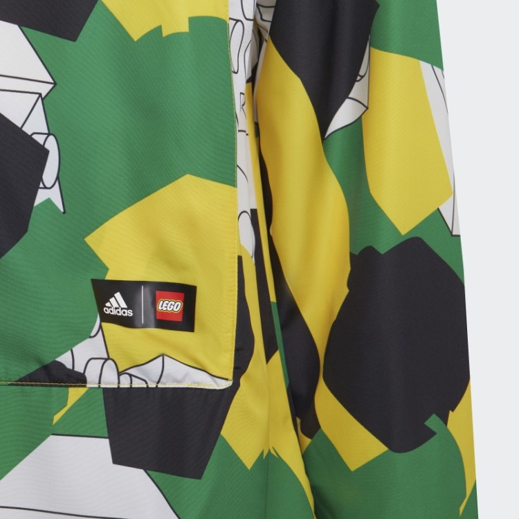 Blusão Branco Adidas X Classic Lego Com Meio Zíper Quente