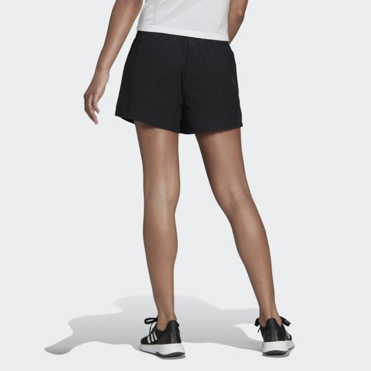 Shorts Pretos Essenciais Com As Três Listras Trançadas (ajuste Solto) Adidas