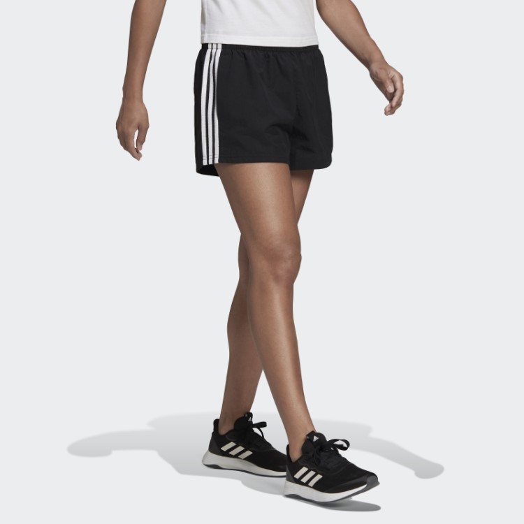 Shorts Pretos Essenciais Com As Três Listras Trançadas (ajuste Solto) Adidas