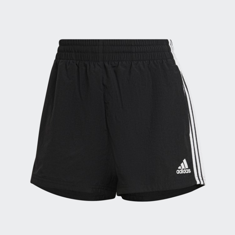 Shorts Pretos Essenciais Com As Três Listras Trançadas (ajuste Solto) Adidas
