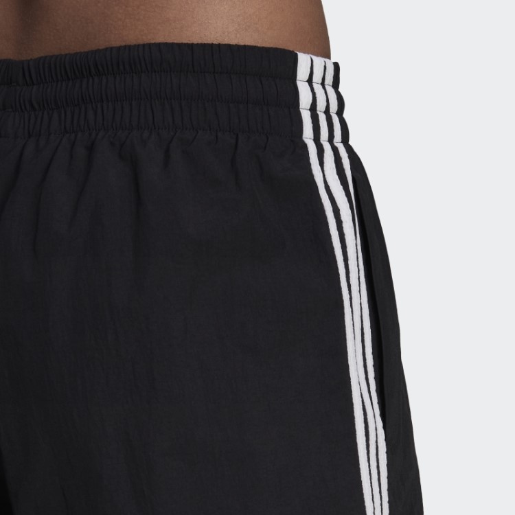 Shorts Pretos Essenciais Com As Três Listras Trançadas (ajuste Solto) Adidas