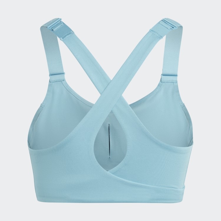 Sutiã Fastimpact Luxe Run De Alto Suporte Azul Adidas