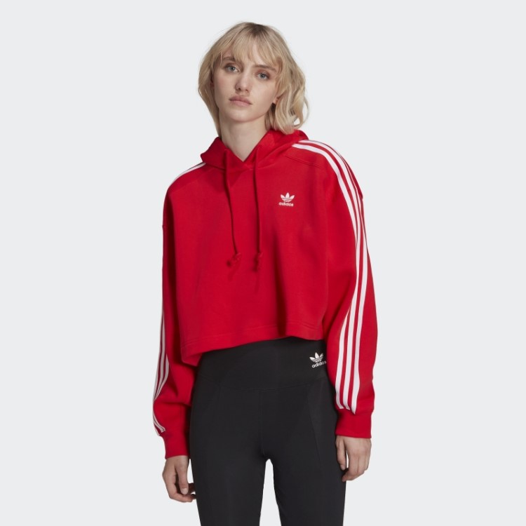 Moletom Vermelho Adicolor Classics Crop Da Adidas