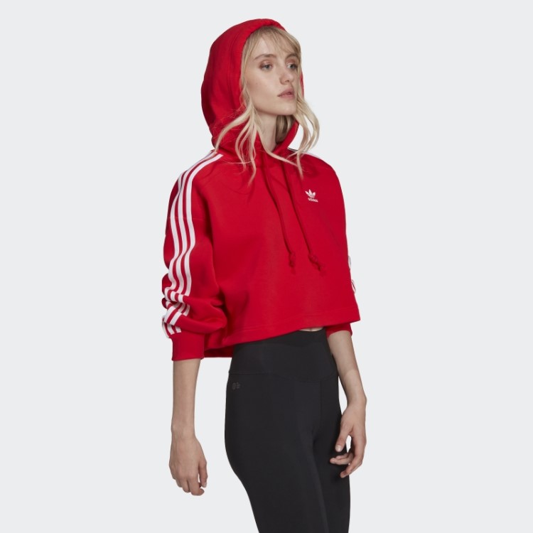 Moletom Vermelho Adicolor Classics Crop Da Adidas
