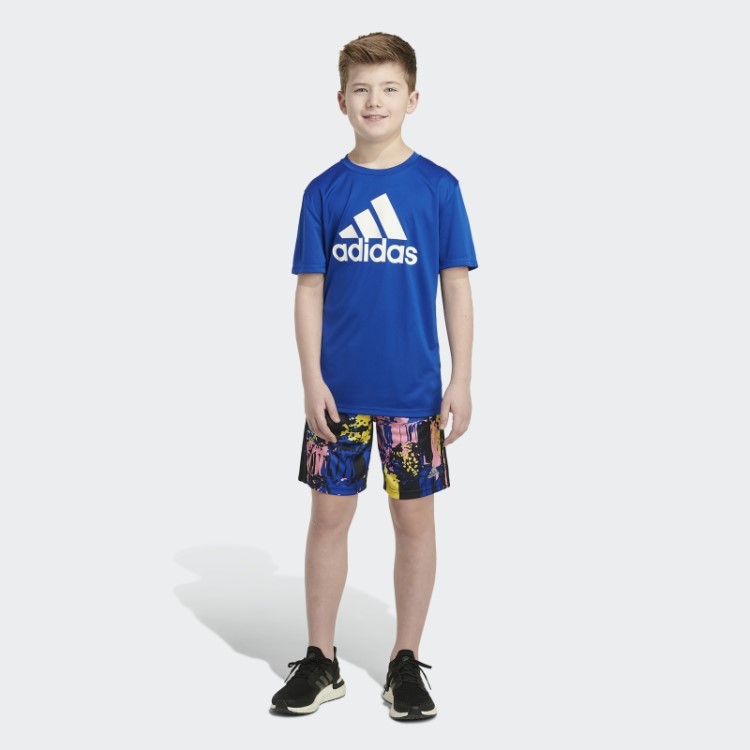 Short Azul Royal Adidas Back To Nature Com Estampa Allover