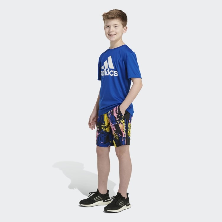 Short Azul Royal Adidas Back To Nature Com Estampa Allover