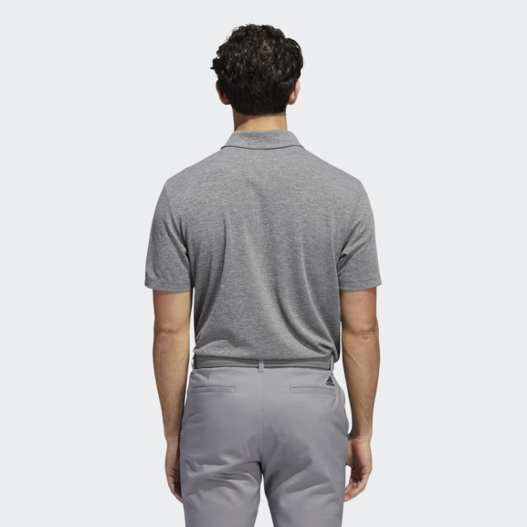 Camisa Polo Preta Melange Drive Heather Adidas