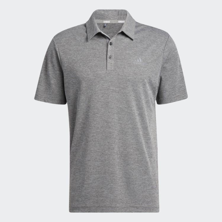 Camisa Polo Preta Melange Drive Heather Adidas