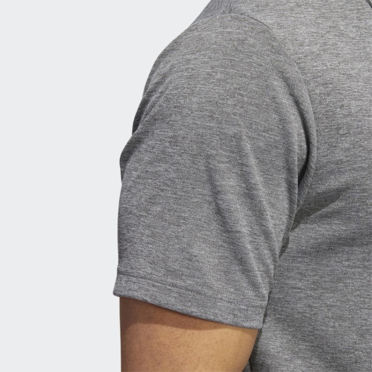 Camisa Polo Preta Melange Drive Heather Adidas