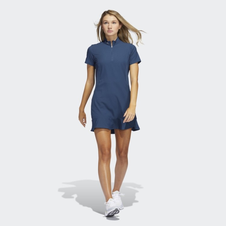 Vestido De Babados Adidas Marinho