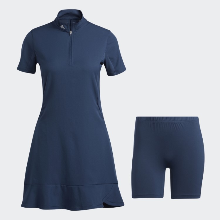Vestido De Babados Adidas Marinho