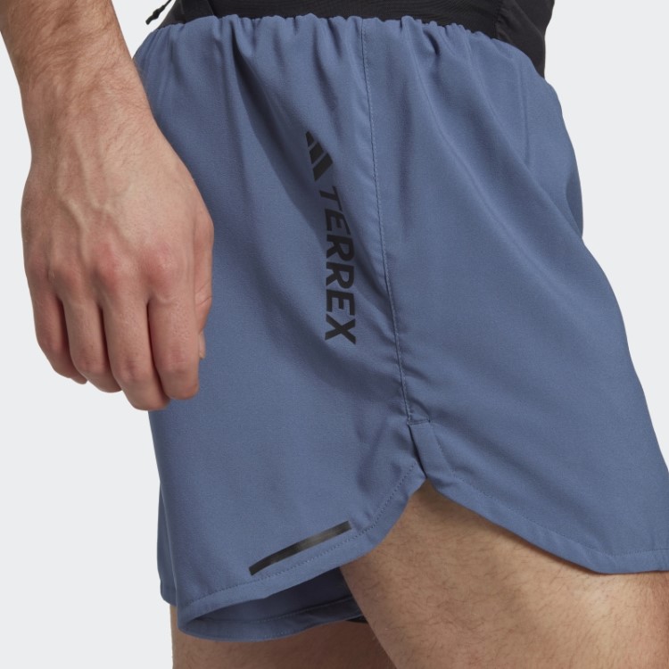 Bermuda De Corrida Adidas Terrex Agravic Em Aço