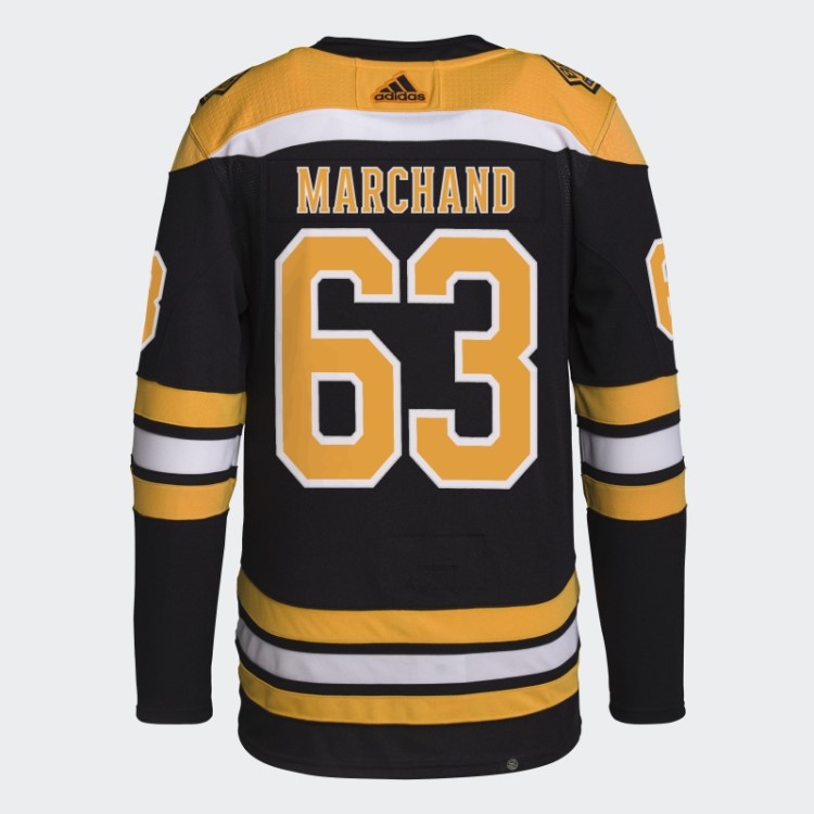 Camisa Preta Adidas Bruins Marchand Home Authentic
