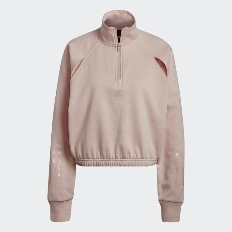 Moletom De Lã Adidas Hyperglam Rosa Vapor