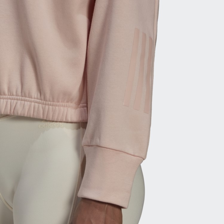 Moletom De Lã Adidas Hyperglam Rosa Vapor