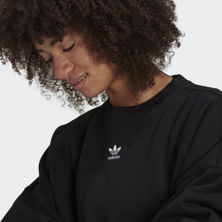 Adidas Moletom De Lã Preto Adicolor Essentials