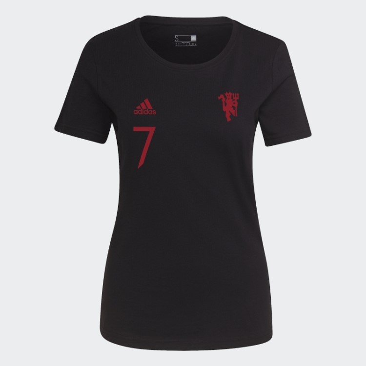 Camiseta Preta Adidas Manchester United Estampada