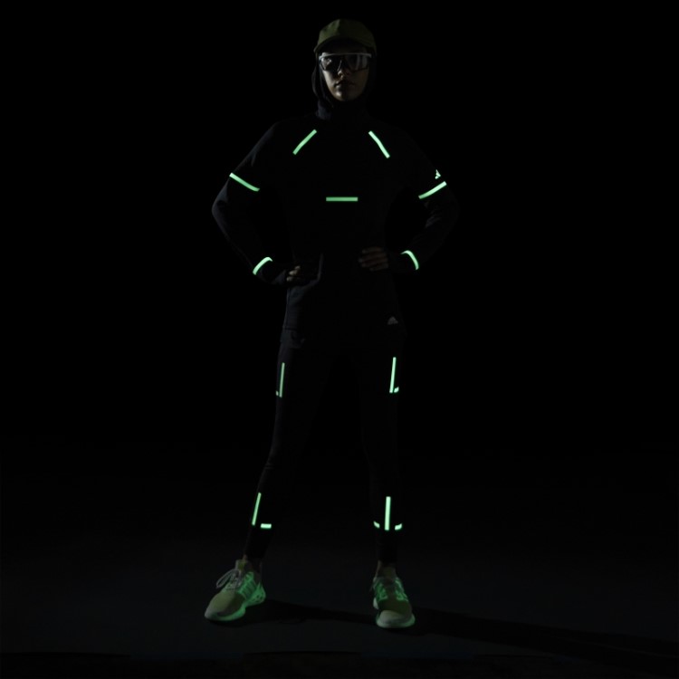 Reflet At Night X-city Top De Corrida De Manga Longa Adidas Preto