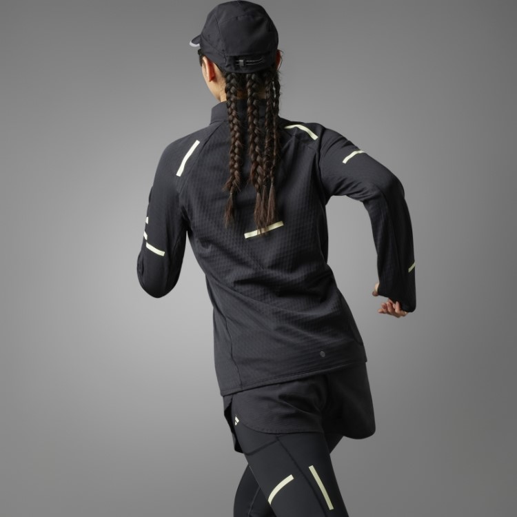 Reflet At Night X-city Top De Corrida De Manga Longa Adidas Preto