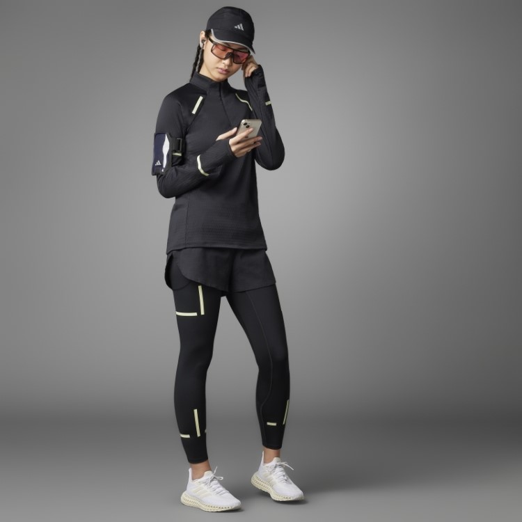 Reflet At Night X-city Top De Corrida De Manga Longa Adidas Preto