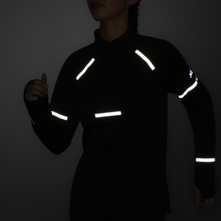 Reflet At Night X-city Top De Corrida De Manga Longa Adidas Preto