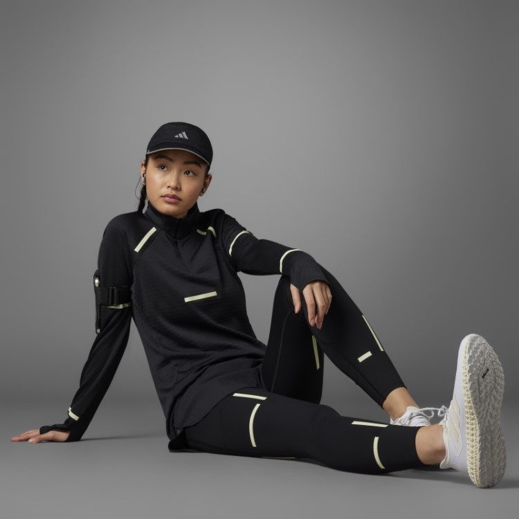 Reflet At Night X-city Top De Corrida De Manga Longa Adidas Preto