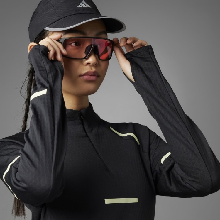 Top Preto Adidas Reflect At Night X-city De Manga Comprida
