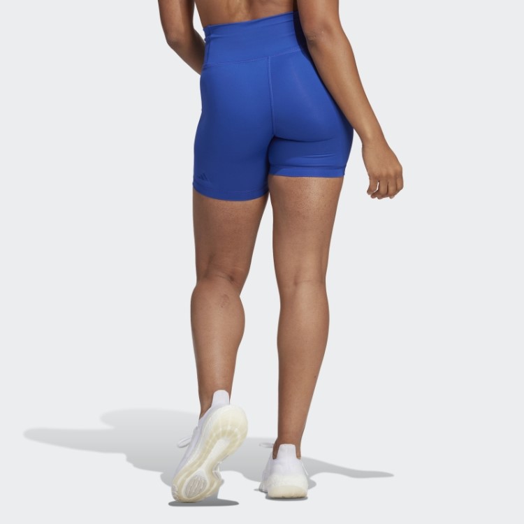 Meia-calça Curta Optime Hyperbright Training Azul Adidas