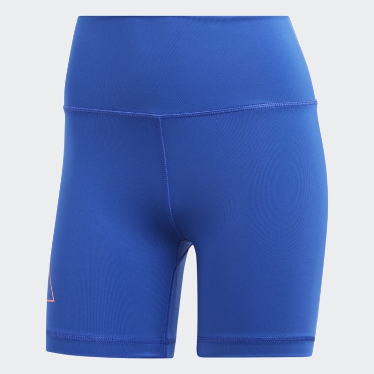 Meia-calça Curta Optime Hyperbright Training Azul Adidas