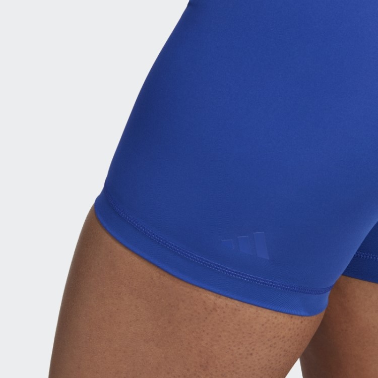 Meia-calça Curta Optime Hyperbright Training Azul Adidas