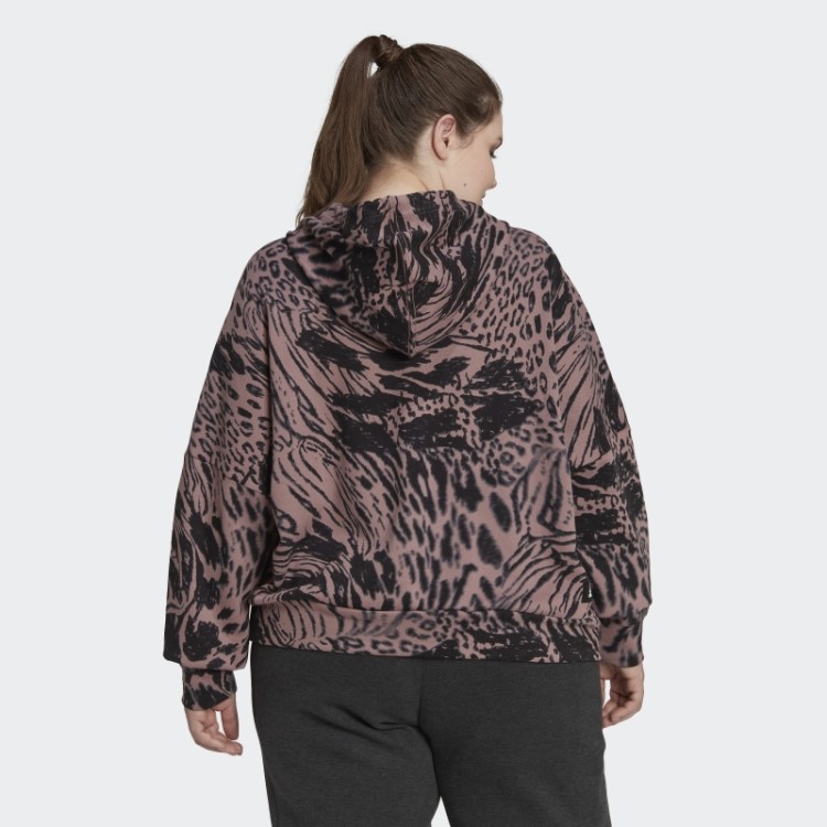 Moletom Com Capuz Roxo Future Icons Animal Print Da Adidas (tamanho Grande)