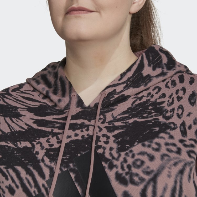 Moletom Com Capuz Roxo Future Icons Animal Print Da Adidas (tamanho Grande)